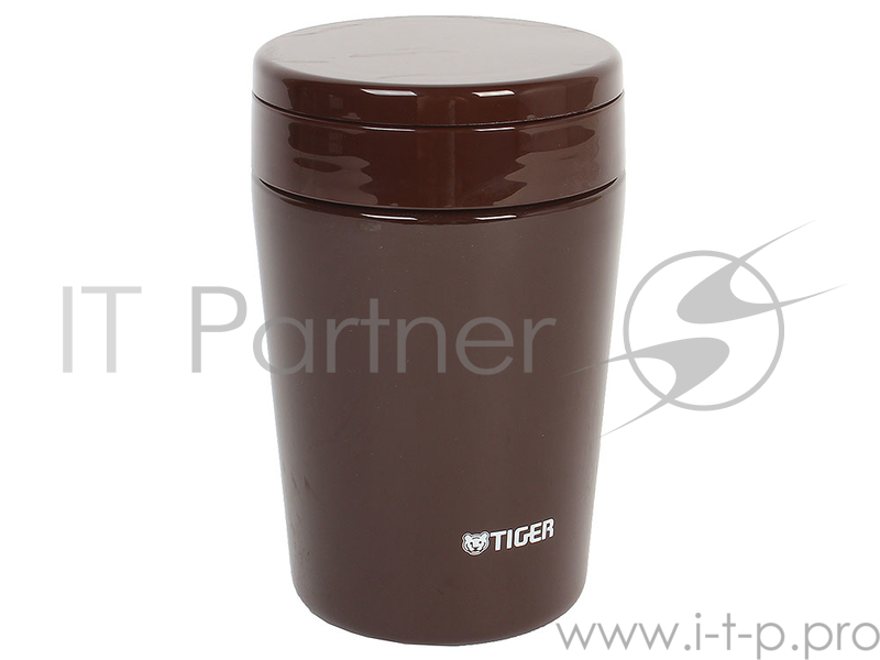 Термоконтейнер для первых или вторых блюд Tiger MCL-A038 Chocolate Brown, 0.38 л (цвет шоколадный, горловина 7 см, конусообразная форма)
