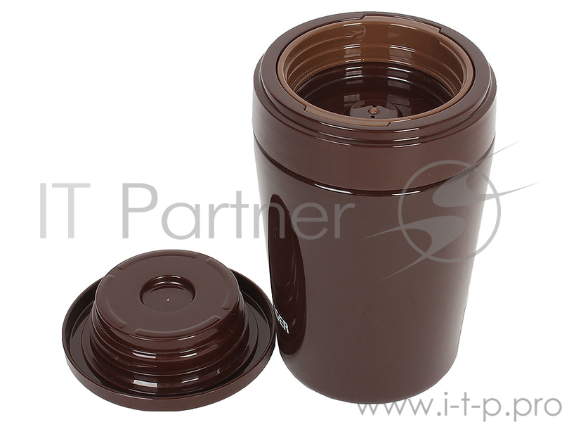 Термоконтейнер для первых или вторых блюд Tiger MCL-A038 Chocolate Brown, 0.38 л (цвет шоколадный, горловина 7 см, конусообразная форма)