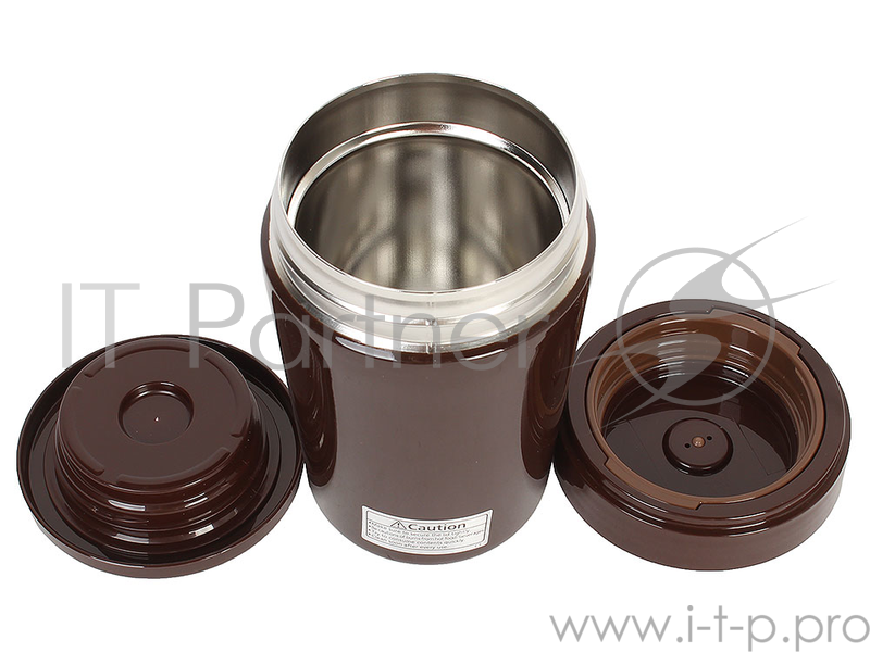 Термоконтейнер для первых или вторых блюд Tiger MCL-A038 Chocolate Brown, 0.38 л (цвет шоколадный, горловина 7 см, конусообразная форма)