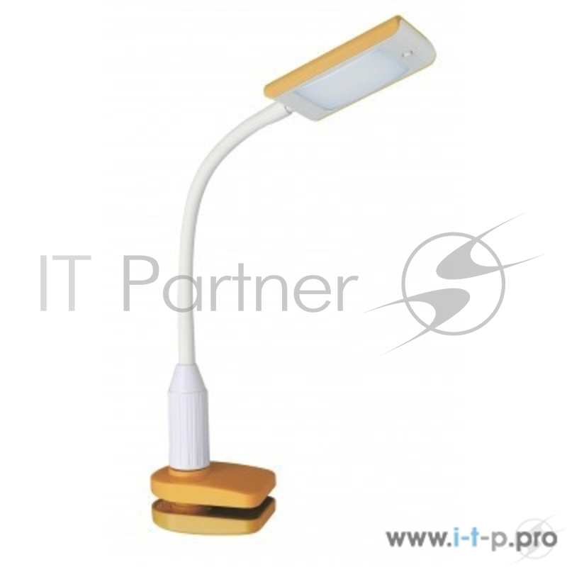 Лампа настольная Camelion KD-789 C37 оранжевый & белый LED (Свет-к настольный, зажим-струбцина, 7 Вт, 230В, 4000К)