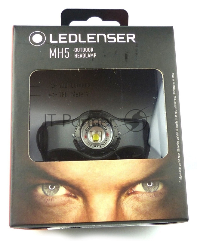 Фонарь налобный Led Lenser MH5 черный/серый лам.:светодиод. 400lx (501598)