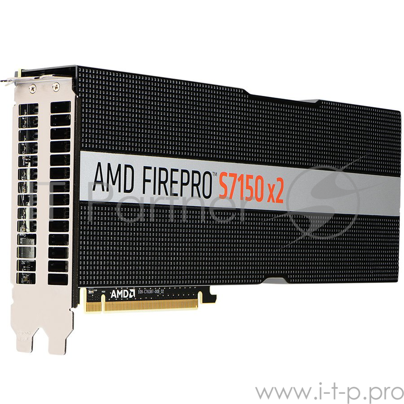 100-505722 FirePro S7150x2 16GB GDDR5, PCIe 3.0 Standard Airflow Brown Box