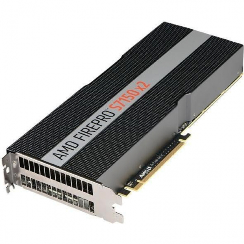 100-505722 FirePro S7150x2 16GB GDDR5, PCIe 3.0 Standard Airflow Brown Box