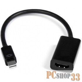 Переходник ORIENT Кабель-адаптер C302, Mini DisplayPort M - HDMI F, длина 0.2 метра, черный (30302)