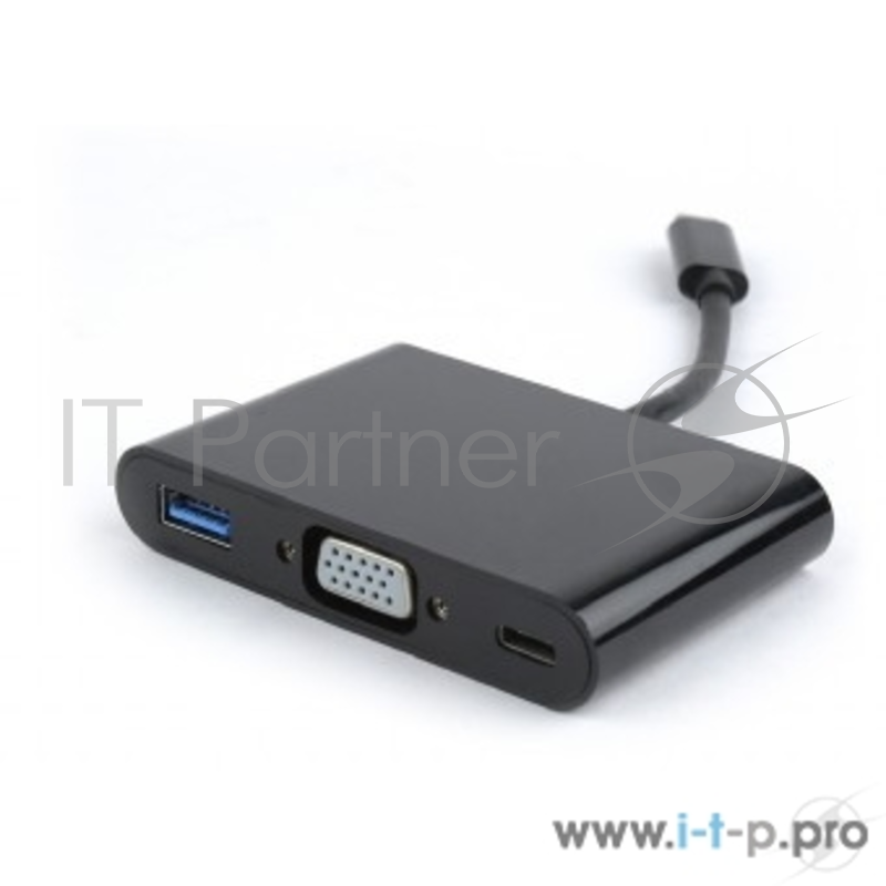 Переходник Cablexpert Переходник USB Type-C/VGA + USB3 + подзарядка USB-C, 15см (A-CM-VGA3in1-01)