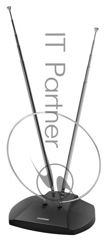 Антенна телевизионная Hyundai H-TAI120 3дБ пассивная черный