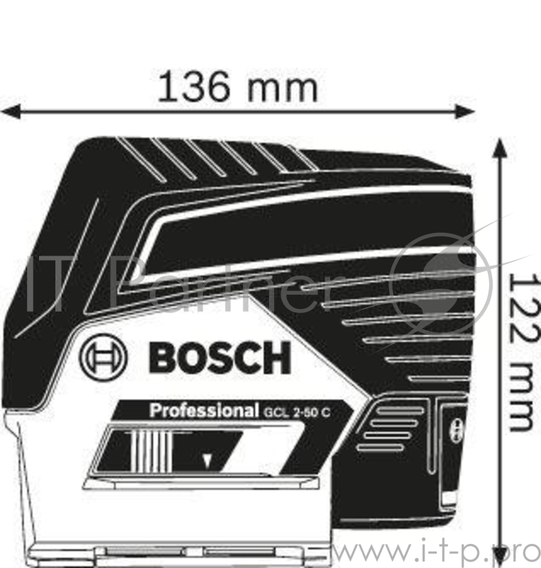 Уровень BOSCH GCL 2-50C+RM2+AA1+BT150 (0.601.066.G00) горизонтальная и вертикальная линии 2точки от