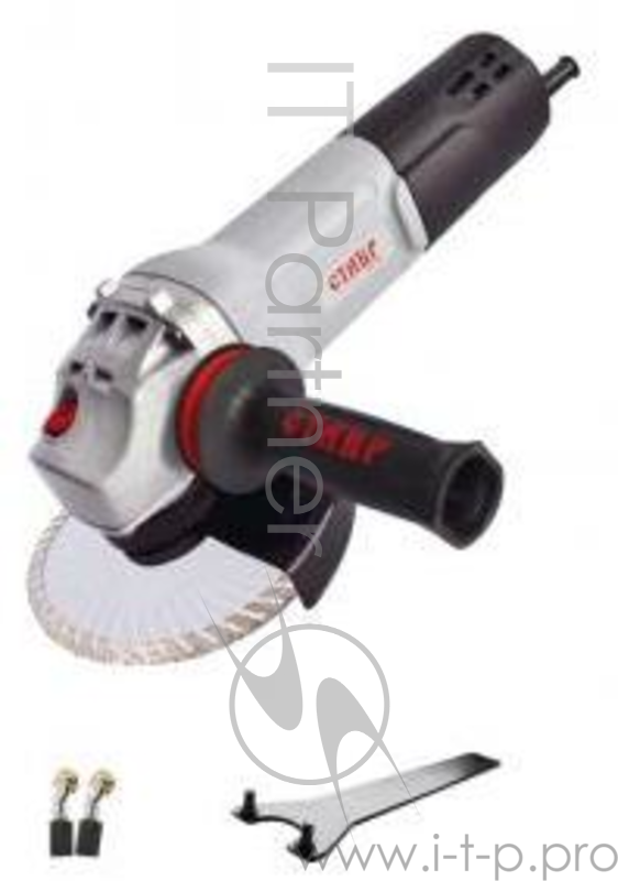 СТАВР МШУ-125/1100 М(220-240В, 50Гц, 1100Вт, 11000об/мин, размер диска 125мм, посадочный размер 22,2мм, резьба шпинделя М14, шнур 3м, вес 1,9кг.)