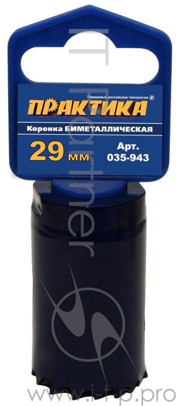 Коронка биметаллическая ПРАКТИКА 035-943 29мм