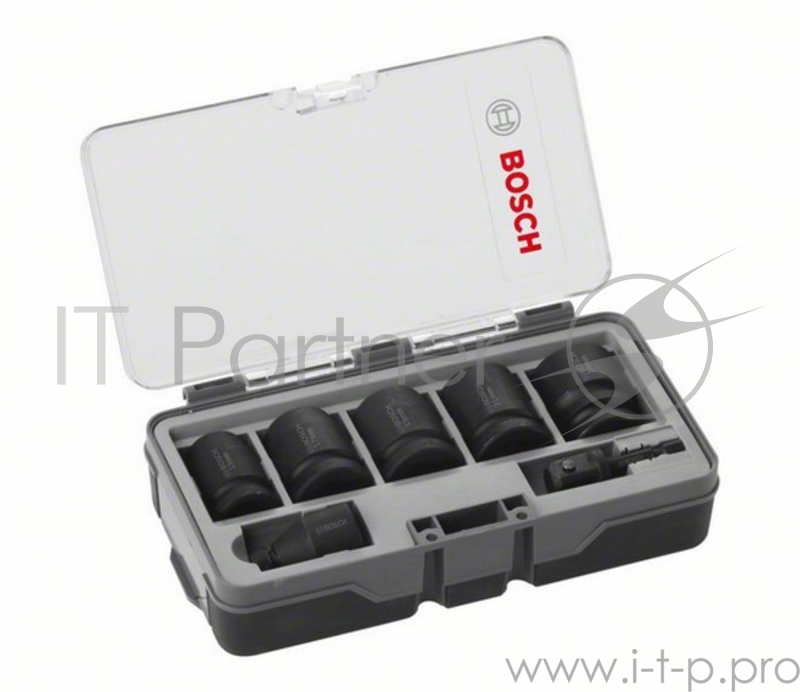 Набор головок BOSCH 7 пр.: головки 1/2'' + переходники (2.608.551.029) 7пр., головки 1/2'' +переход