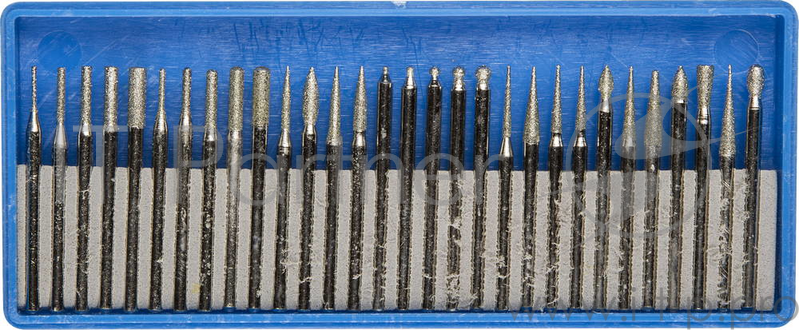 Набор шарошек ЗУБР 33383-H30 P180 хвостовик d3мм 30пр.