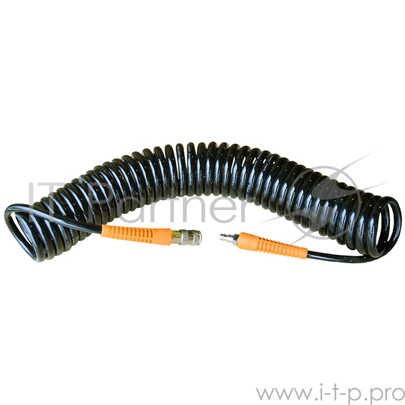 Шланг спиральный для пневмоинструмента WIEDERKRAFT WDK-65710 ПУ с брс витой длина до 10м 10бар