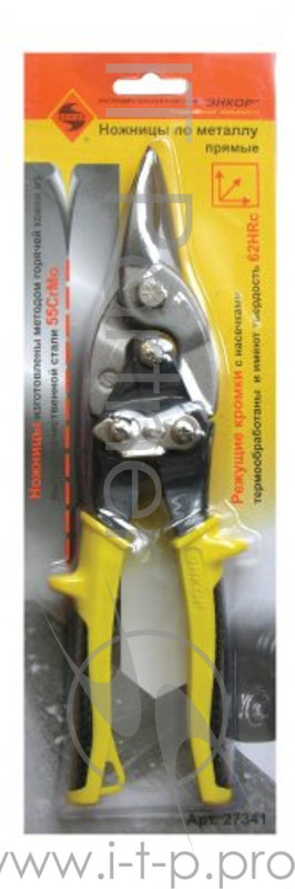 Ножницы по металлу ЭНКОР 27341 прямой рез CrMo