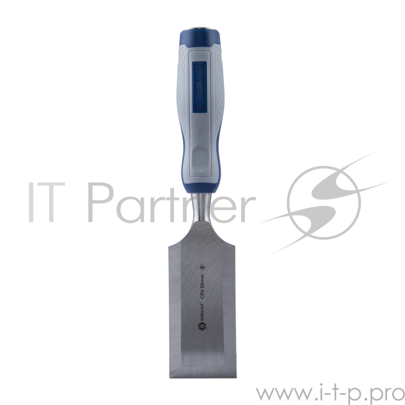 Стамеска плоская КОБАЛЬТ 245-657 50х140мм CR-V 2-х компонент.рук-ка 1 шт. блистер