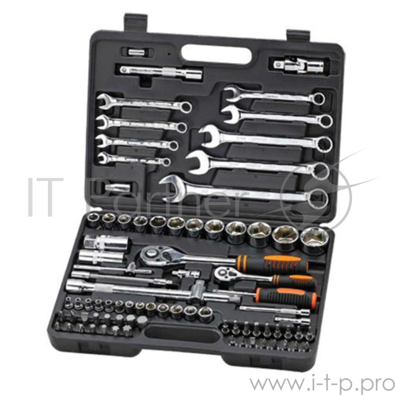 Набор инструментов КРАТОН TS-18 1/2''+1/4'' 82 пр. 380х275х80 мм 6.18кг