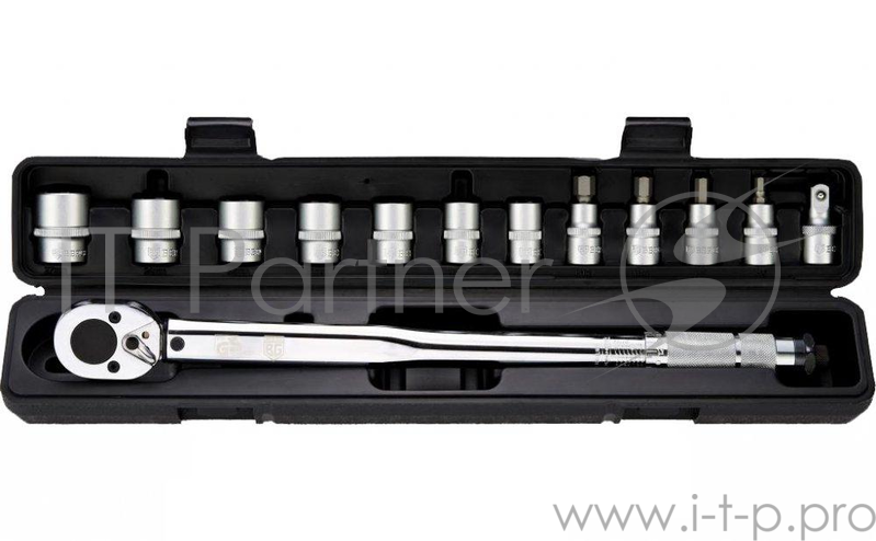 Ключ динамометрический BERGER BG-13STW с набором головок 13пр. 1/2'' 28-210Нм