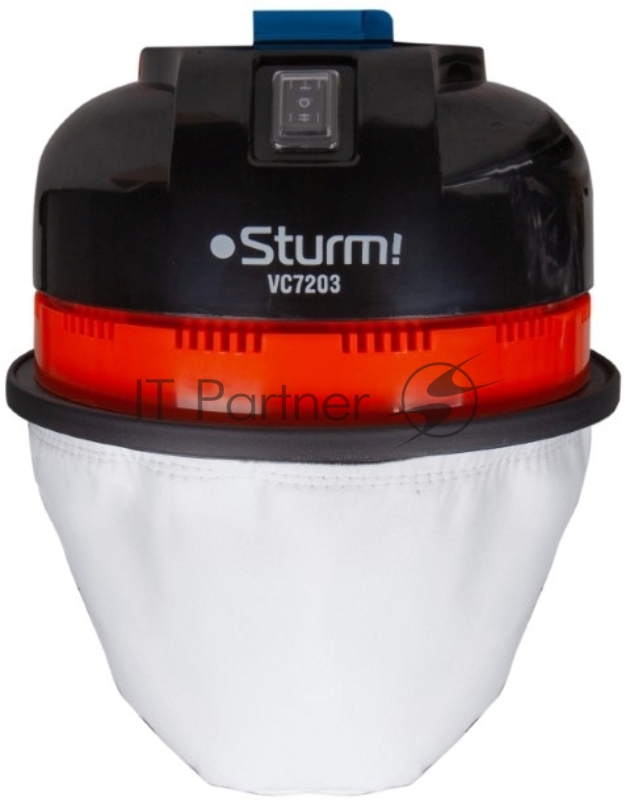 Пылесосы строительные Sturm VC7203 Промышленный пылесос 1600Вт,объём 30л,ЭЛЕКТ.РОЗЕТКА 2кВт,АВТОМАТИЧ. вкл/откл STURM! VC7203