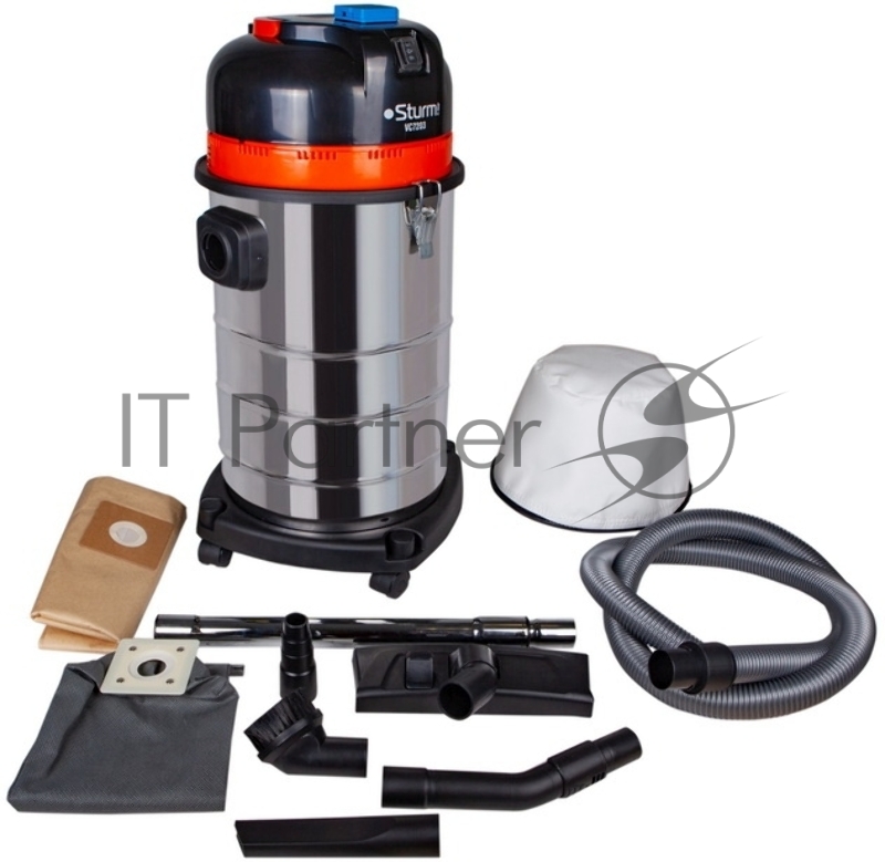 Пылесосы строительные Sturm VC7203 Промышленный пылесос 1600Вт,объём 30л,ЭЛЕКТ.РОЗЕТКА 2кВт,АВТОМАТИЧ. вкл/откл STURM! VC7203