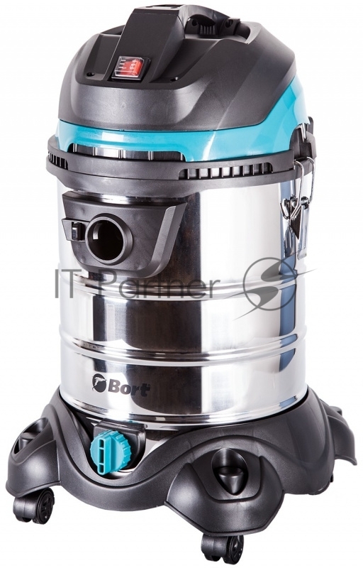 Пылесосы строительные Bort BSS-1425-PowerPlus Пылесос строительный 91272270 { 1400 Вт, вместимость 25 л, 42 л/сек, 8 кг, набор аксессуаров 7 шт }