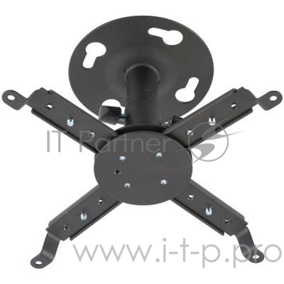 Крепление потолочное Kromax PROJECTOR-30 серый для проектора, 2 ст свободы, наклон 30°, вращение на 360°, от потолка 125 мм, нагрузка до 10 кг