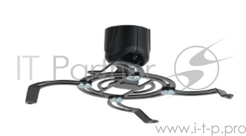 Крепление потолочное Kromax PROJECTOR-40 черный для проектора, 2 ст свободы, наклон ±30°, вращение на 360°, от потолка 115 мм, нагрузка до 15 кг