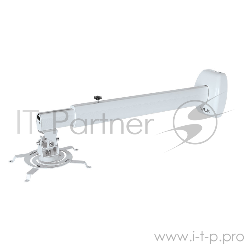 Кронштейн для проекторов VLK TRENTO-86 Белый, настенный, max 15 кг, 3 ст своб/, наклон 90°, вращение на 360°,от потолка 518-800 мм