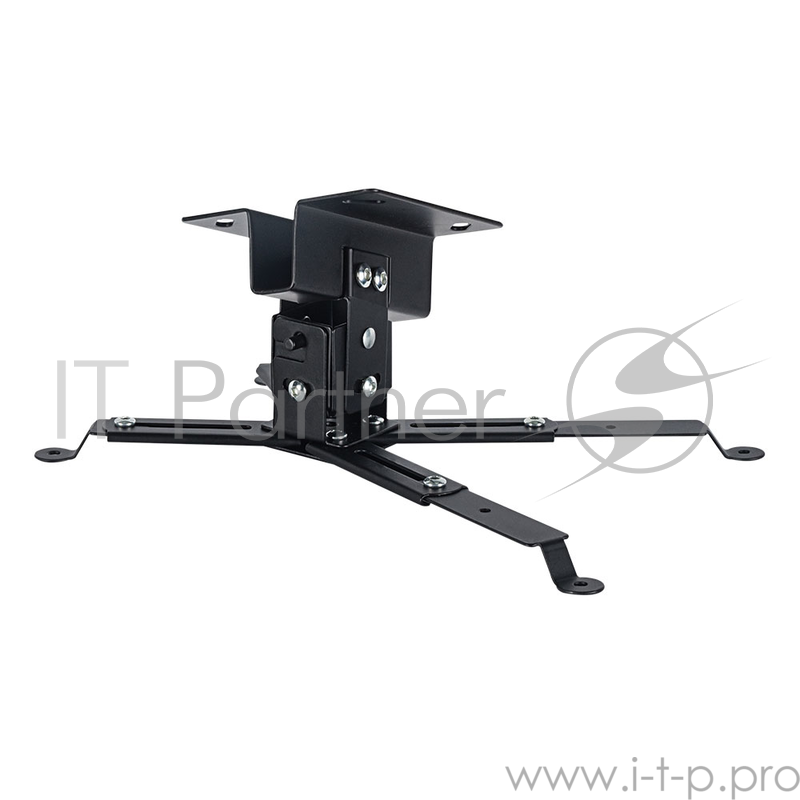 Кронштейн для проекторов VLK TRENTO-81 Черный, потолочный, max 15 кг, 3 ст свободы, наклон 15°, поворот на 15° от потолка 128 мм