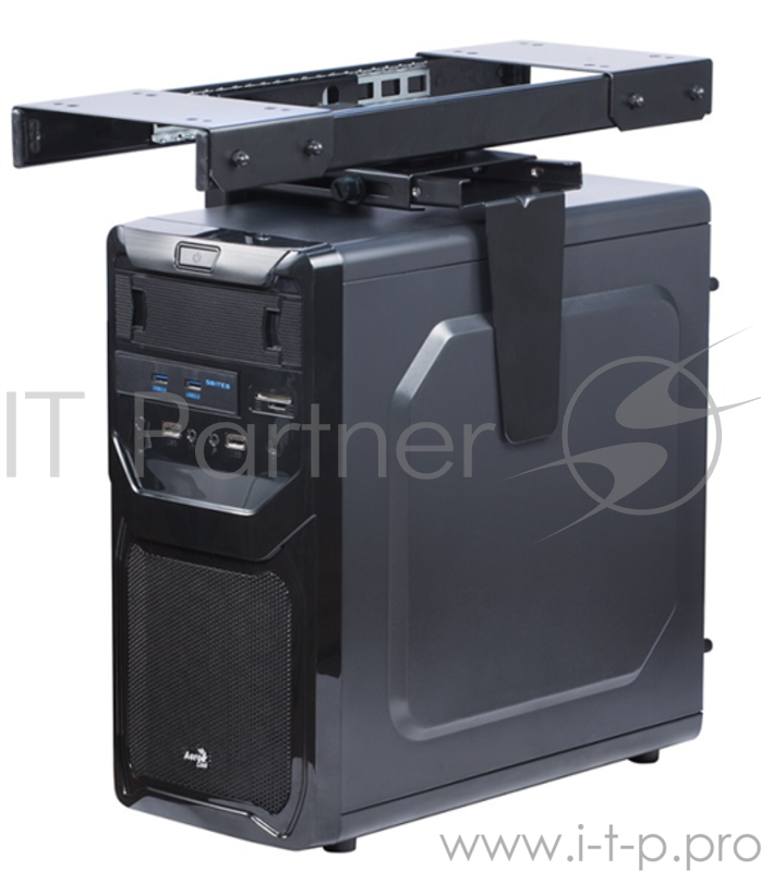 ErgoFount BPCH-05 Подставка для системного блока под стол с выдвижением и вращением, до 10 кг. Черный.