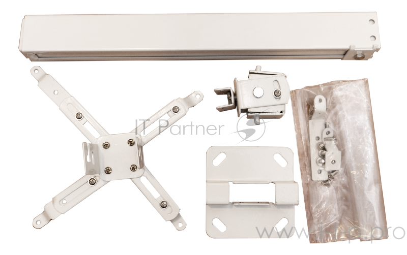Крепление для проектора, с квадратной штангой, от потолка 30-50см, цв. белый