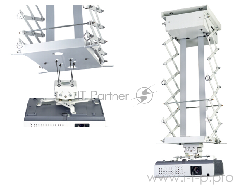 Моторизованный потолочный лифт для проектора 100см, цв. белый