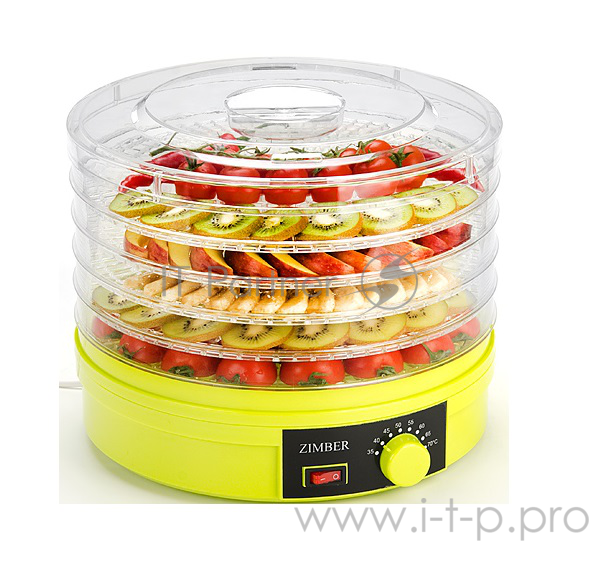 Сушилка для овощей и фруктов ZIMBER 11022, 5 секций, 350Вт (в уп. 4 шт)