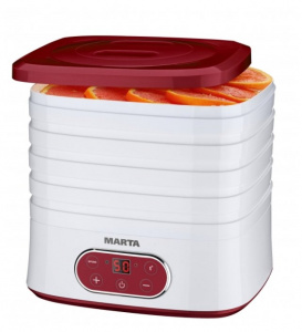 Сушилка для овощей и фруктов MARTA MT-1944 красный гранат