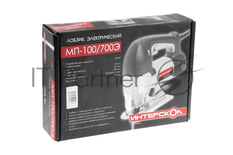 Лобзик ИНТЕРСКОЛ МП-100/700Э Лобзик 15.1.1.11 {700Вт,3000о/м,ход 26мм,3 кг}