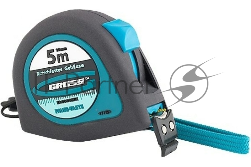 Рулетка GROSS 31102 ''ergonomisch'' 5м x 19мм магнитный обрезиненный зацеп
