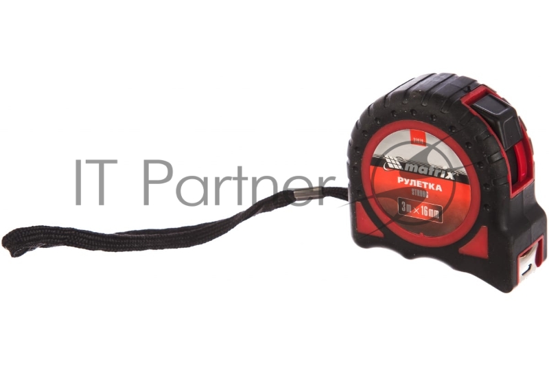 Рулетка MATRIX 31078 strong 3мх16мм обрезиненный корпус