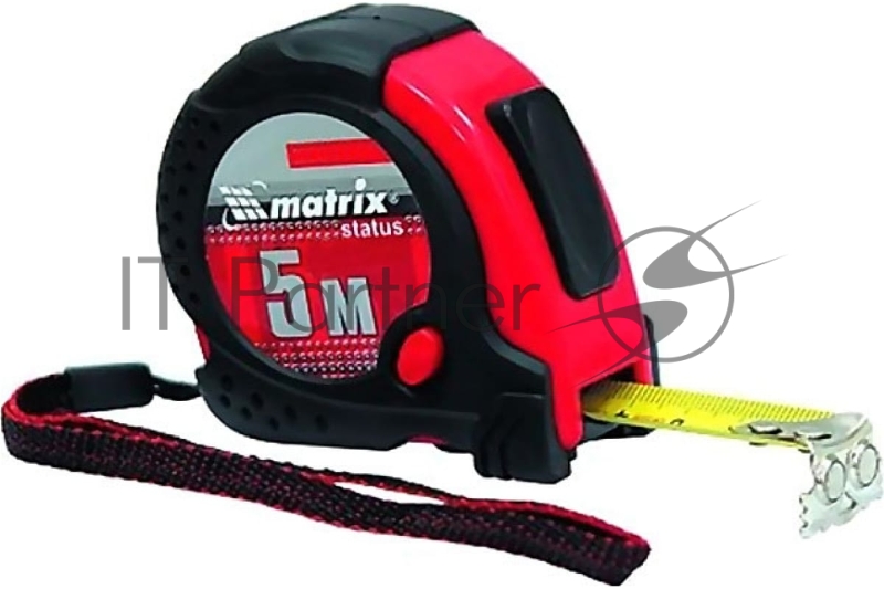 Рулетка MATRIX 31029 status magnet fixation 5мх25мм обрезиненный корпус зацеп с магнитом