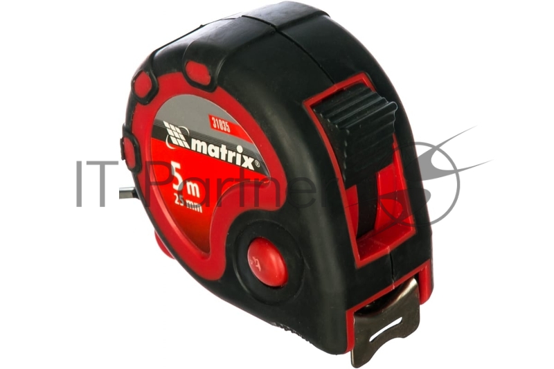 Рулетка MATRIX 31035 status 3 fixations 5мх25мм двухкомпонентный корпус 3 фиксации ленты