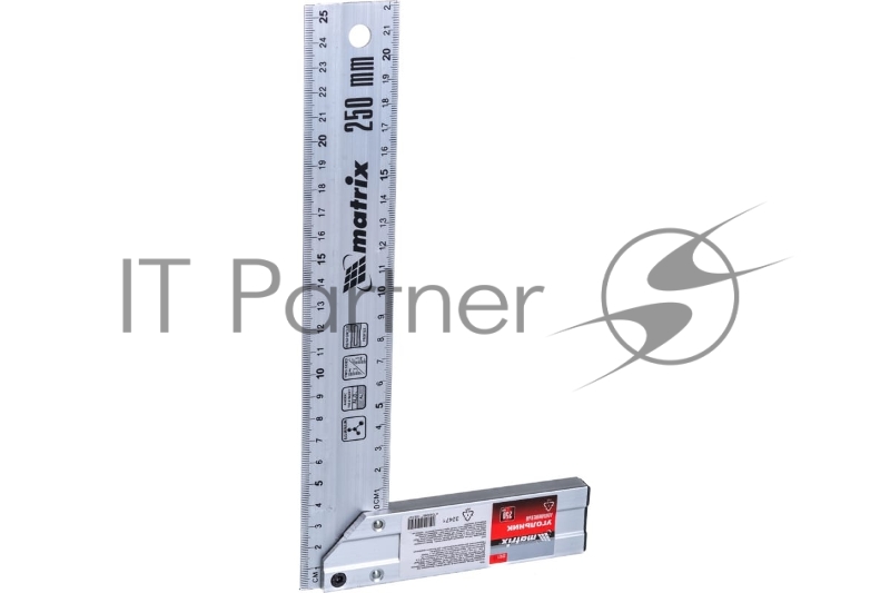 Угольник MATRIX 32471 250мм алюминиевый литой