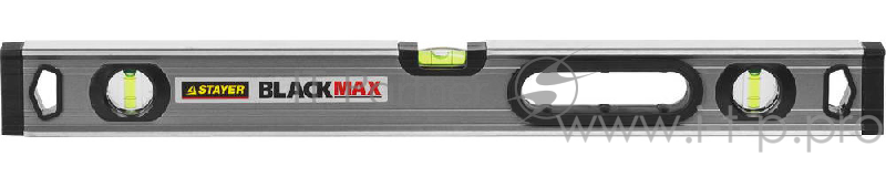 Уровень STAYER 3475-060 ''professional'' ''blackmax'' короб.усил. с руч. 0.5мм/м 3 амп. 60см