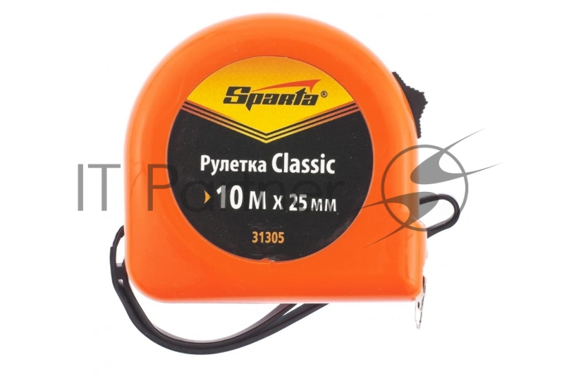 Рулетка SPARTA 31314 elastica 10 мх25мм обрезиненный корпус