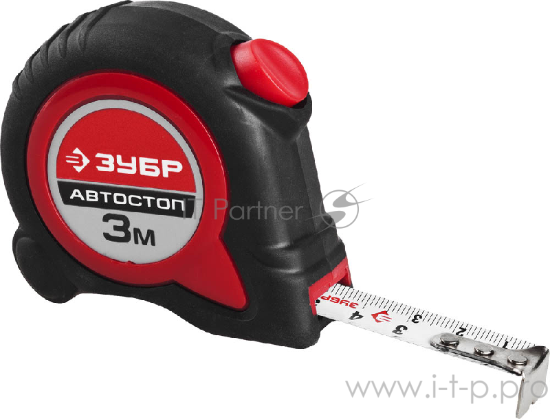 Рулетка ЗУБР 34052-03-16 МАСТЕР двухкомпонентный корпус, автостоп, 3м/16мм