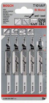 Bosch Bosch 2608634897 5 ЛОБЗИКОВЫХ ПИЛОК T 101 AIF, BIM