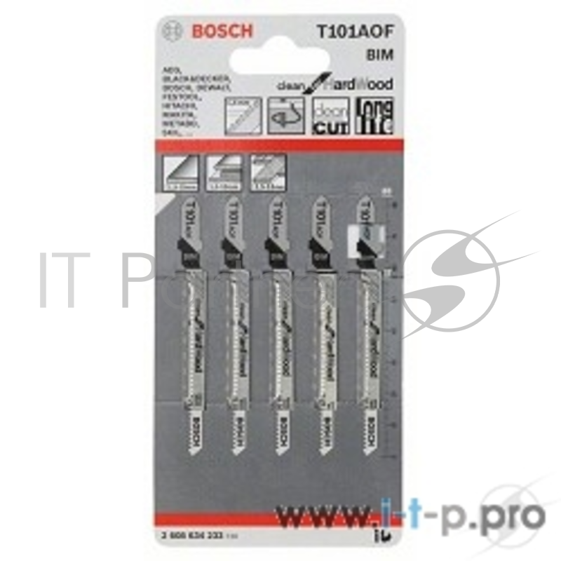 Bosch Bosch 2608634233 5 ЛОБЗИКОВЫХ ПИЛОК Т 101 AOF, BIM