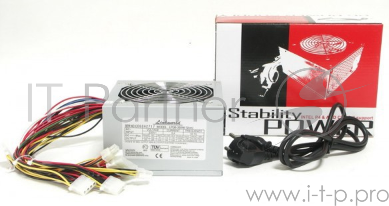 Блок питания LinkWorld ATX 600W LW6-600 (24+4pin) 120mm fan 4xSATA RTL