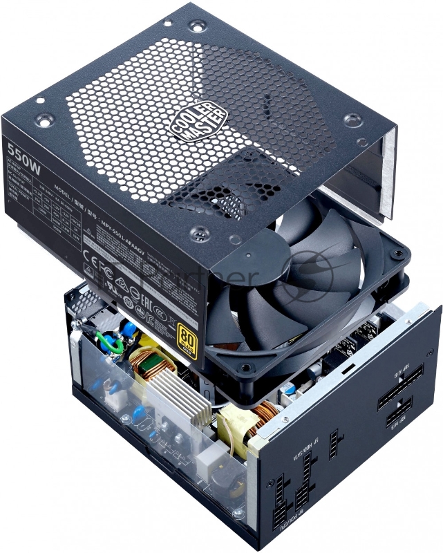 Блок питания 550W Power Supply Cooler Master V550 Gold, 550W, ATX, 140mm, 8xSATA, 2xPCI-E(6+2), APFC, 80+ Gold