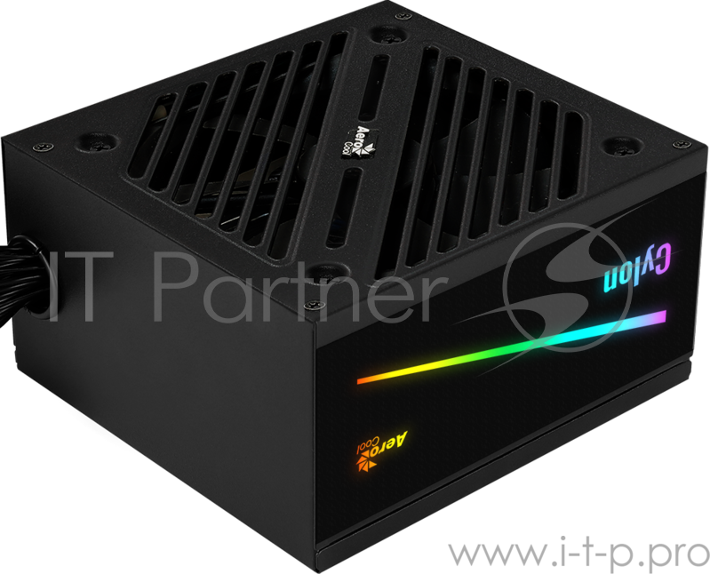 Блок питания Aerocool 600W Retail Cylon 600W , ATX v2.4, сертификат 80+, 13 режимов RGB подсветки, 20+4P x1, 4+4P x1 , PCIe 6+2P x2, PATA x3, SATA x5