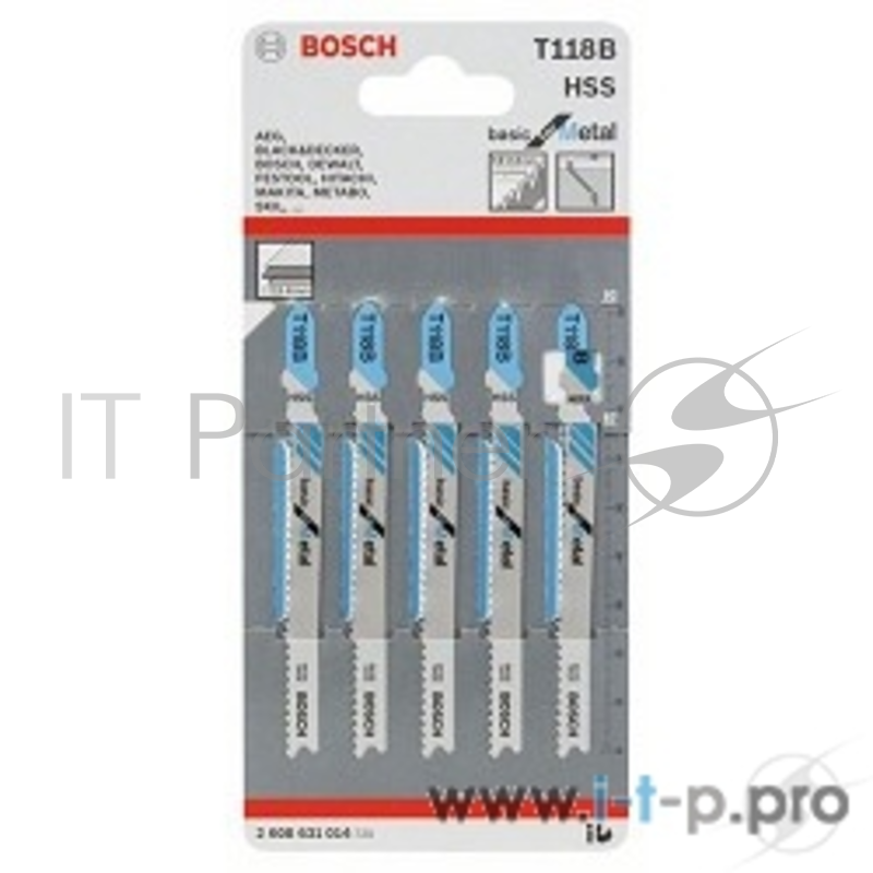 Bosch Bosch 2608631014 5 ЛОБЗИКОВЫХ ПИЛОК T 118 В, HSS