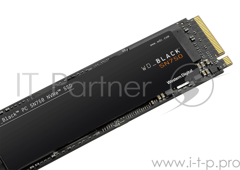 Накопитель твердотельный WD Твердотельный накопитель SSD WD Black SN750 NVMe WDS100T3XHC 1ТБ M2.2280 (с радиатором)