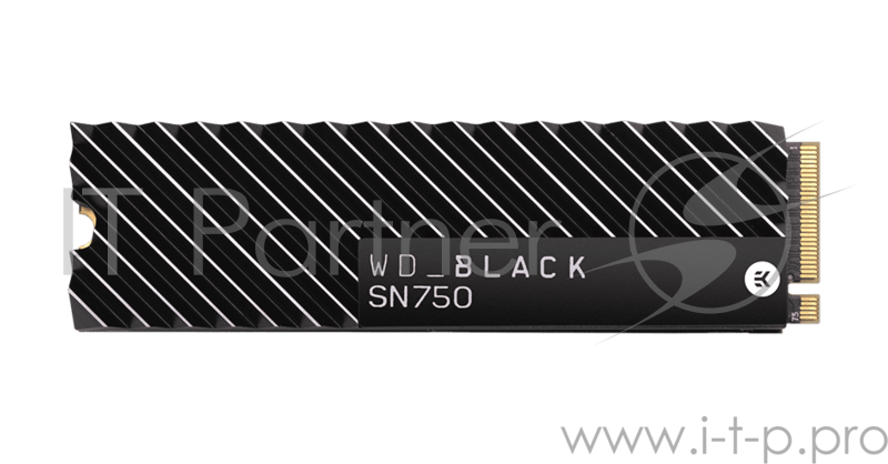 Накопитель твердотельный WD Твердотельный накопитель SSD WD Black SN750 NVMe WDS100T3XHC 1ТБ M2.2280 (с радиатором)