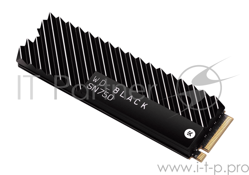Накопитель твердотельный WD Твердотельный накопитель SSD WD Black SN750 NVMe WDS100T3XHC 1ТБ M2.2280 (с радиатором)